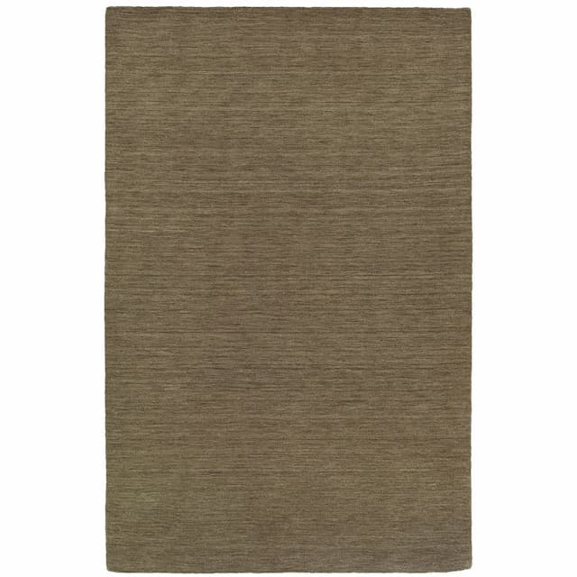 Aniston 27105 Green Hand-crafted Wool Area Rug - 10' x 13'