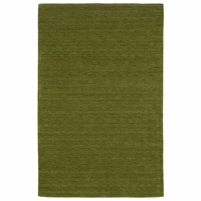 Aniston II 27116 Olive/Green Hand-crafted Wool Area Rug - 2'6" x 8'