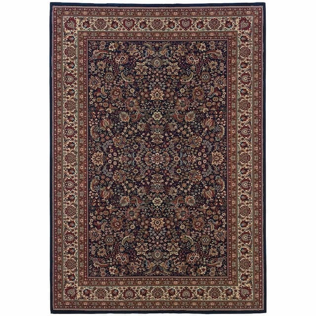 Ariana 113B2 Blue/ Red Indoor Area Rug - 10' x 12'7"