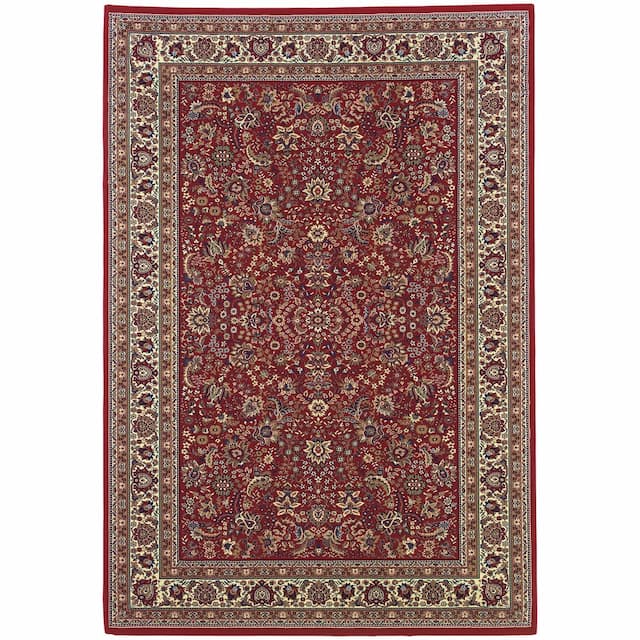 Ariana 113R3 Red/ Ivory Indoor Area Rug - 10' x 12'7"