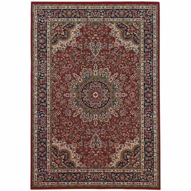 Ariana 116R3 Red/ Blue Indoor Area Rug - 10' x 12'7"