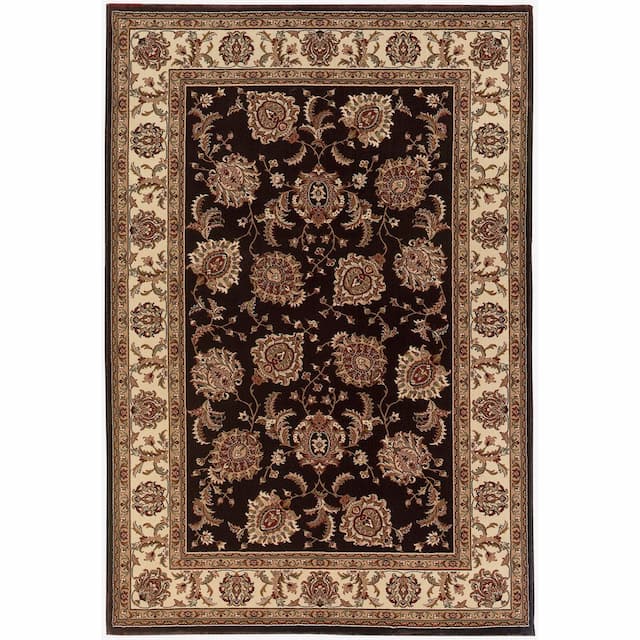 Ariana 117D3 Brown/ Ivory Indoor Area Rug - 10' x 12'7"