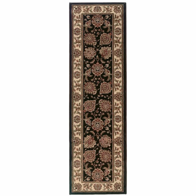 Ariana 117D3 Brown/ Ivory Indoor Area Rug - 2'3" x 7'9"