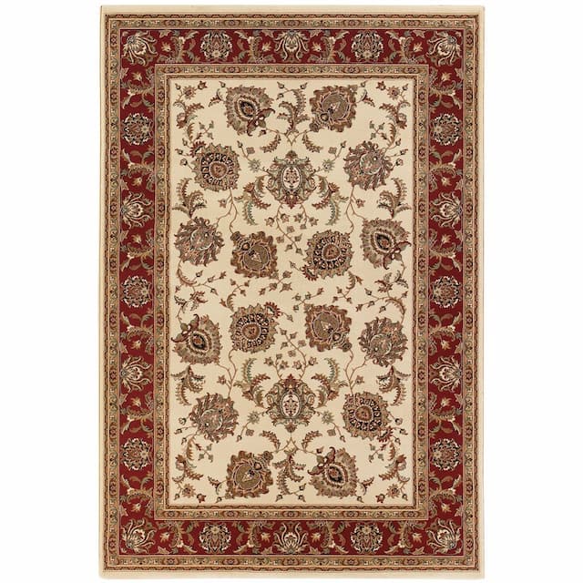 Ariana 117J3 Ivory/ Red Indoor Area Rug - 12' x 15'