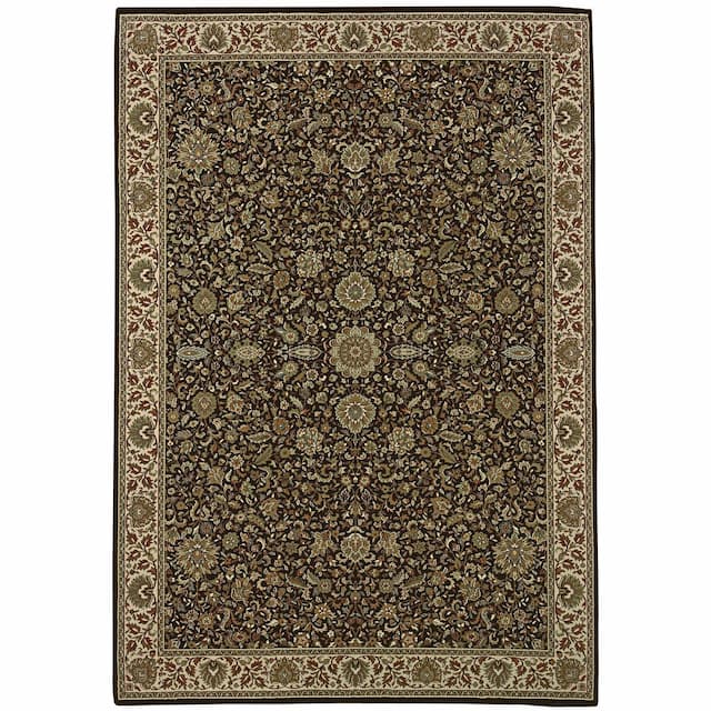 Ariana 172D2 Brown/ Ivory Indoor Area Rug - 10' x 12'7"