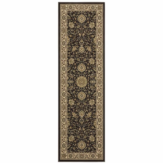 Ariana 172D2 Brown/ Ivory Indoor Area Rug - 2'3" x 7'9"