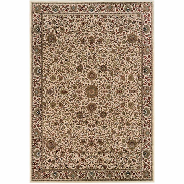 Ariana 172W3 Ivory/ Green Indoor Area Rug - 10' x 12'7"