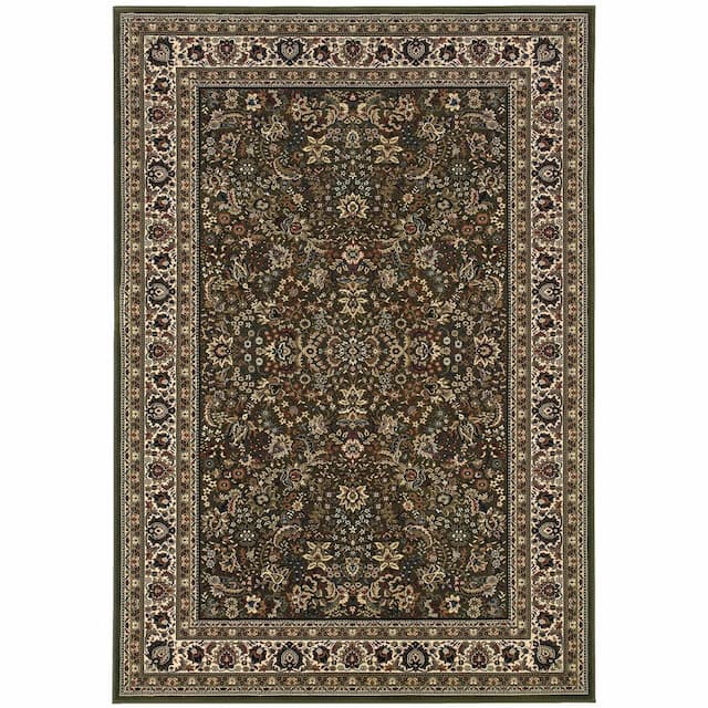 Ariana 213G8 Green/ Ivory Indoor Area Rug - 10' x 12'7"