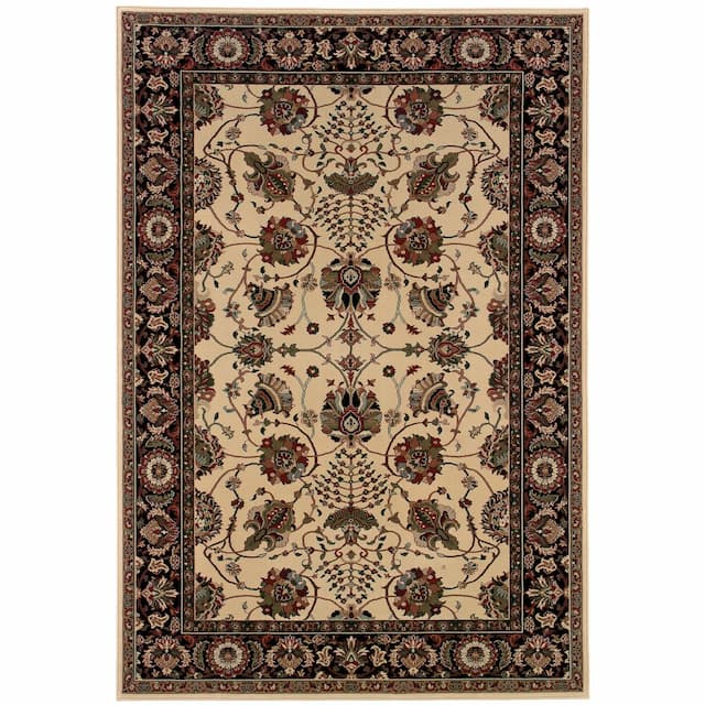 Ariana 431I8 Ivory/ Black Indoor Area Rug - 2' x 3'