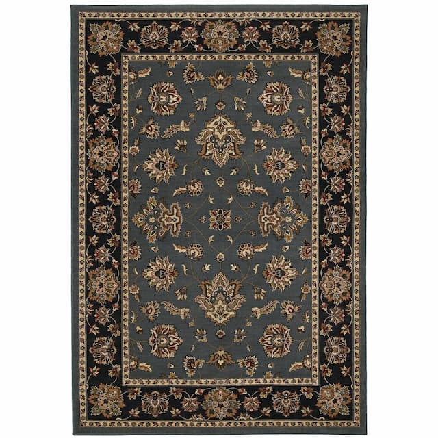 Ariana 623H3 Blue/ Black Indoor Area Rug - 10' x 12'7"