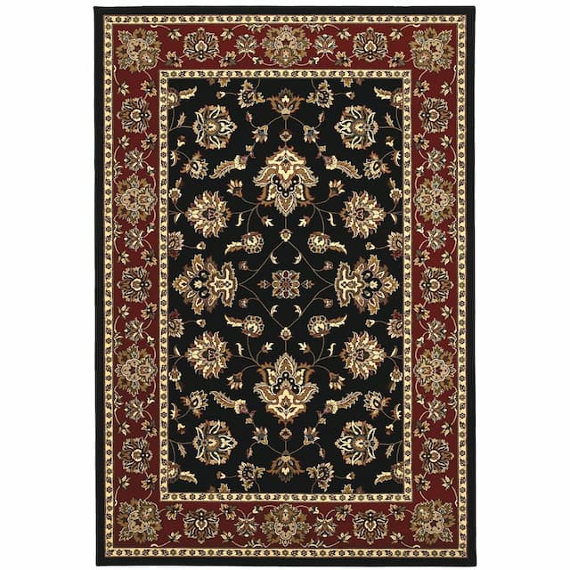 Ariana 623M3 Black/ Red Indoor Area Rug - 10' x 12'7"