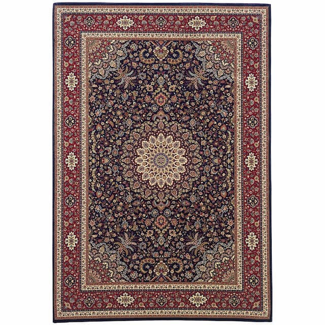 Ariana 095B3 Blue/ Red Indoor Area Rug - 10' x 12'7"