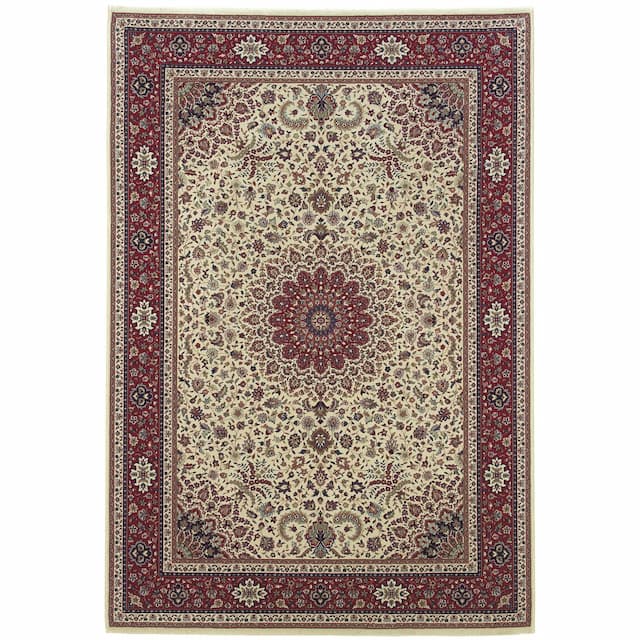 Ariana 095J3 Ivory/ Red Indoor Area Rug