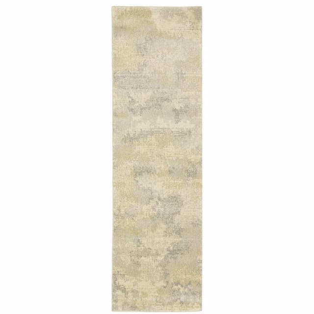 Astor 2268J Beige/ Grey Indoor Area Rug - 2'3" x 7'6"