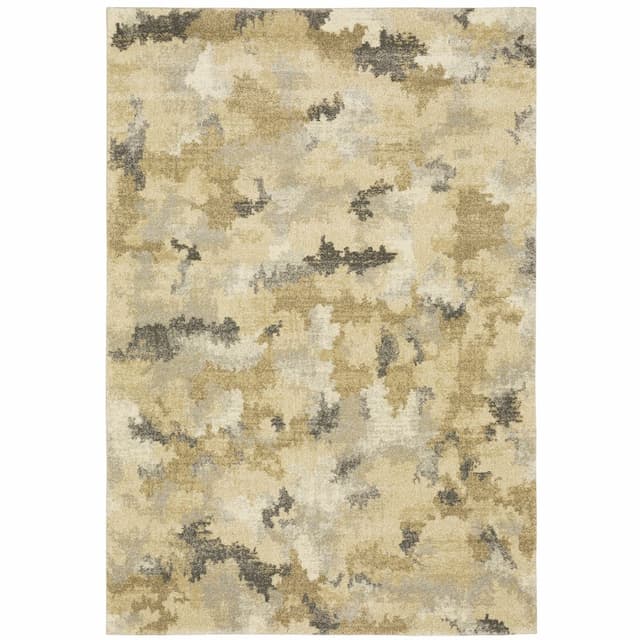 Astor 2268Z Beige/ Gold Indoor Area Rug - 3'10" x 5'5"