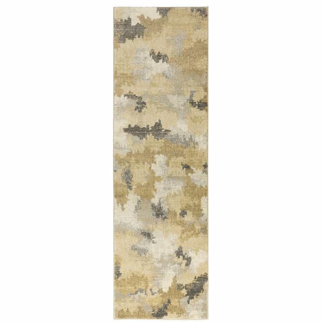 Astor 2268Z Beige/ Gold Indoor Area Rug - 2'3" x 7'6"