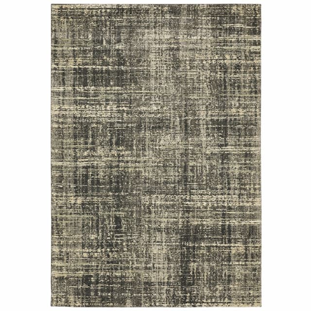 Astor 2541M Charcoal/ Beige Indoor Area Rug - 3'10" x 5'5"