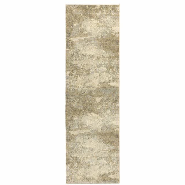 Astor 8322J Gold/ Beige Indoor Area Rug - 2'3" x 7'6"