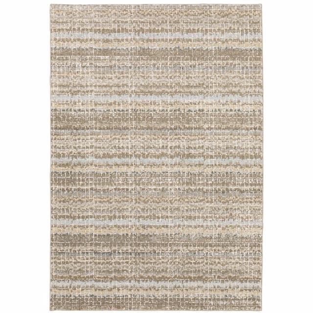 Atlas 747E0 Ivory/ Grey Indoor Area Rug - 10' x 13'2"