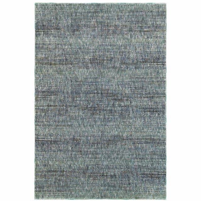 Atlas 8033J Blue/ Grey Indoor Area Rug - 10' x 13'2"