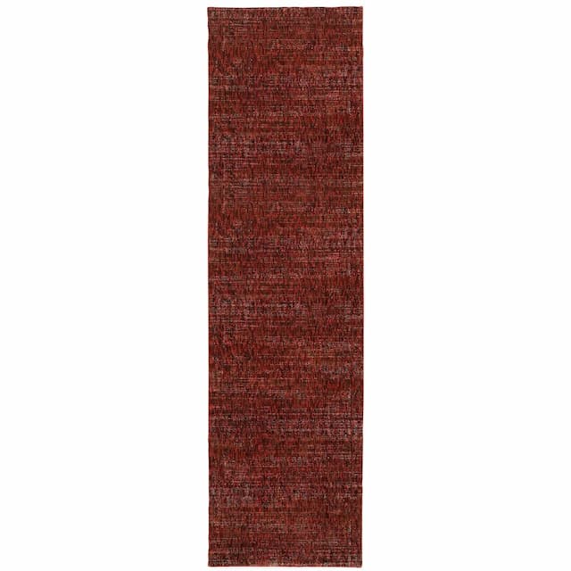 Atlas 8033K Red/ Rust Indoor Area Rug - 2'3" x 8'