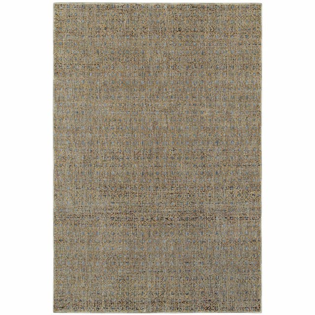 Atlas 8048B Blue/ Gold Indoor Area Rug - 10' x 13'2"