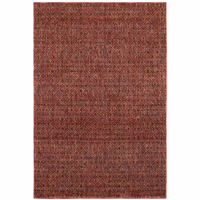 Atlas 8048K Red/ Rust Indoor Area Rug - 10' x 13'2"