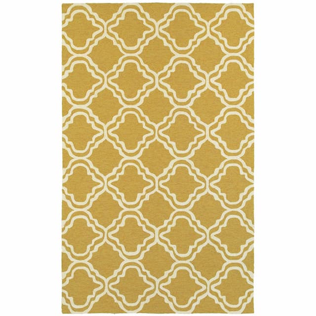 Atrium 51112 Gold/ Ivory Indoor/Outdoor Area Rug - 5' x 8'