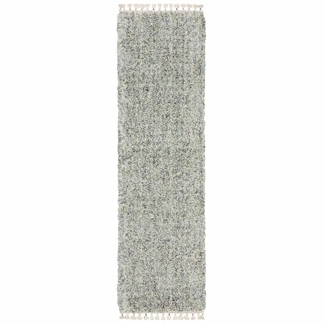 Axis AX02A Light Blue/Ivory Indoor Area Rug - 2'3" x 7'6"