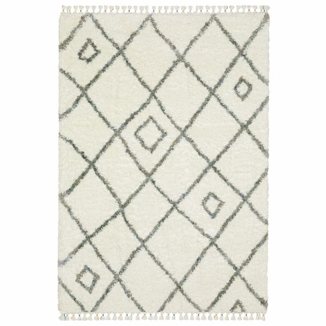 Axis AX03A Ivory/ Multi Indoor Area Rug - 3'10" x 5'5"