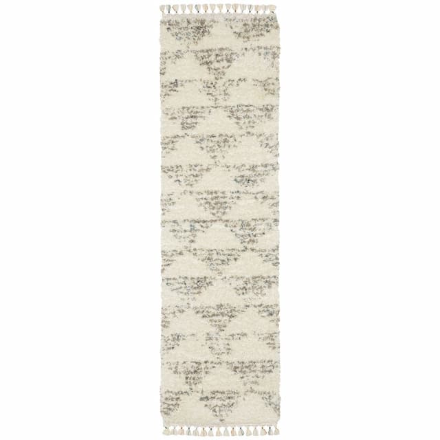 Axis AX05A Ivory/ Multi Indoor Area Rug - 2'3" x 7'6"