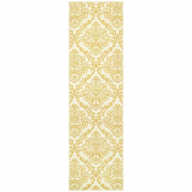 Bali 8424J Ivory/ Gold Indoor/Outdoor Area Rug - 2'3" x 7'6"