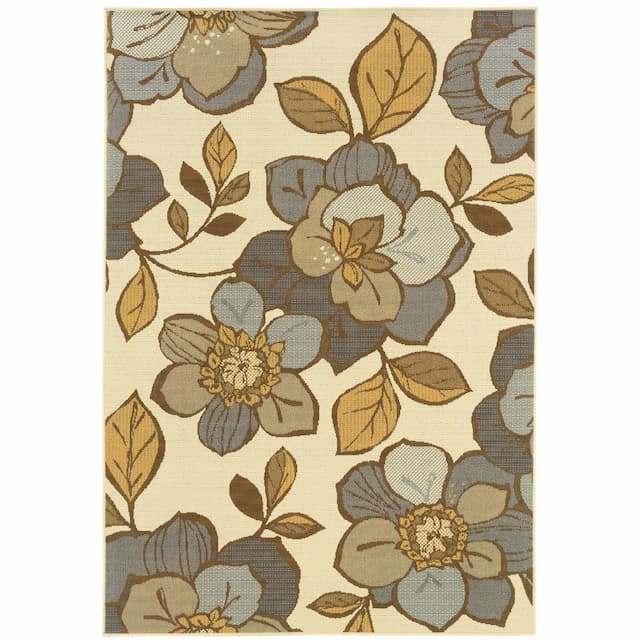 Bali 9448M Ivory/ Grey Indoor/Outdoor Area Rug - 1'9" x 3'9"