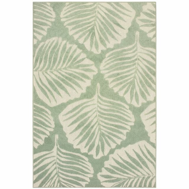 Barbados 8027Z Green/ Ivory Indoor/Outdoor Area Rug - 9'10" x 12'10"