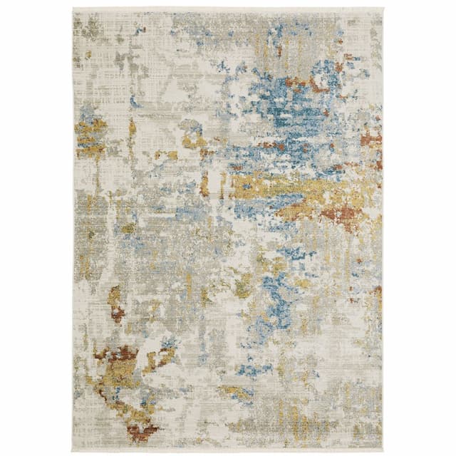 Bauer 1340W Beige/ Multi Indoor Area Rug - 3'10" x 5'5"