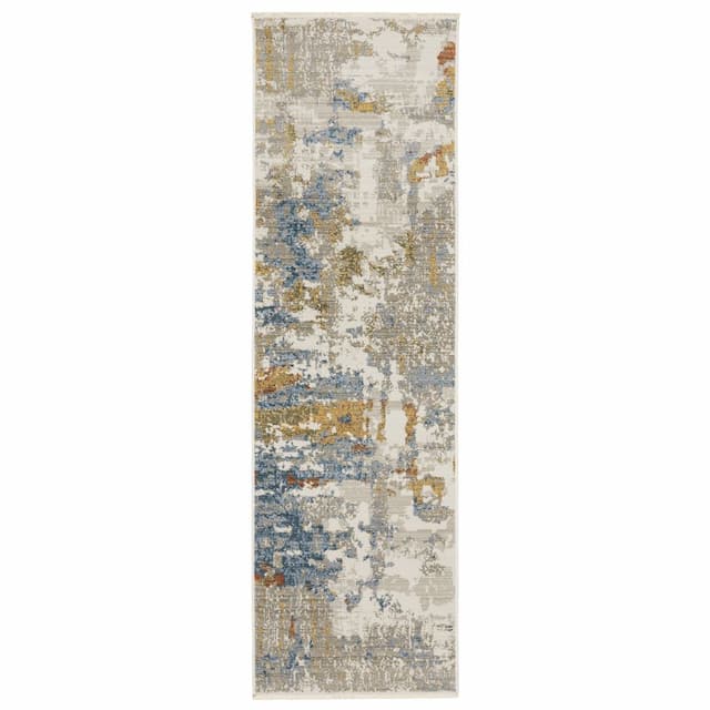 Bauer 1340W Beige/ Multi Indoor Area Rug - 2'3" x 7'6"