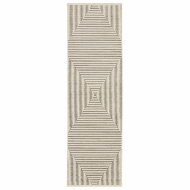 Bauer 4150E Beige/ Ivory Indoor Area Rug - 2'3" x 7'6"