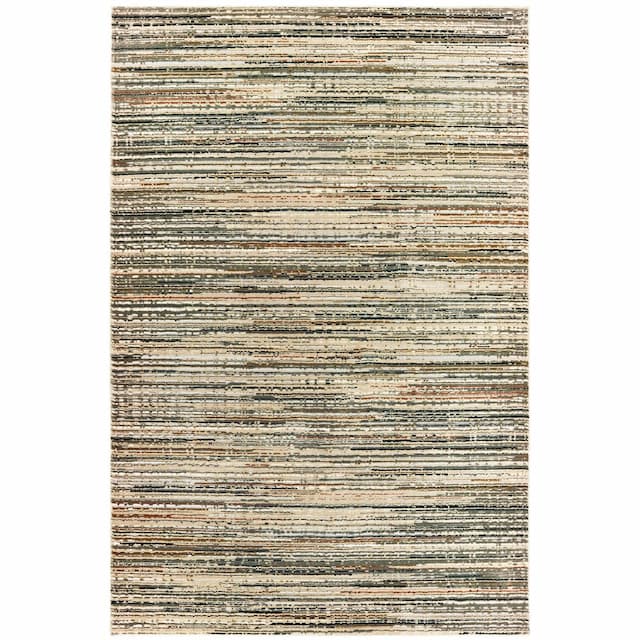 Bowen 1332J Ivory/ Gold Indoor Area Rug - 3'10" x 5'5"