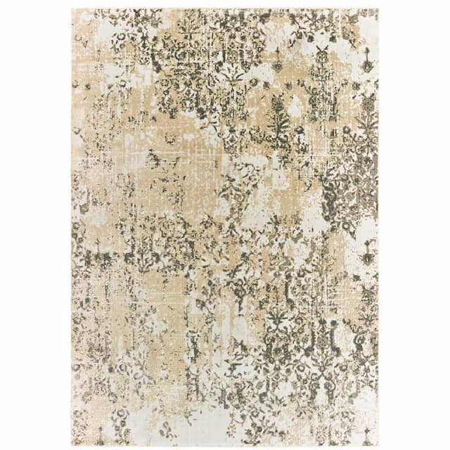 Bowen 2067W Grey/ Gold Indoor Area Rug - 3'10" x 5'5"