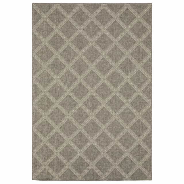 Caicos CA02N Grey/ Light Grey Ultimate Performance Area Rug - 3'3" x 5'