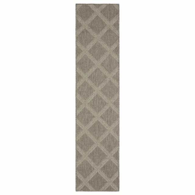 Caicos CA02N Grey/ Light Grey Ultimate Performance Area Rug - 1'10" x 7'6"