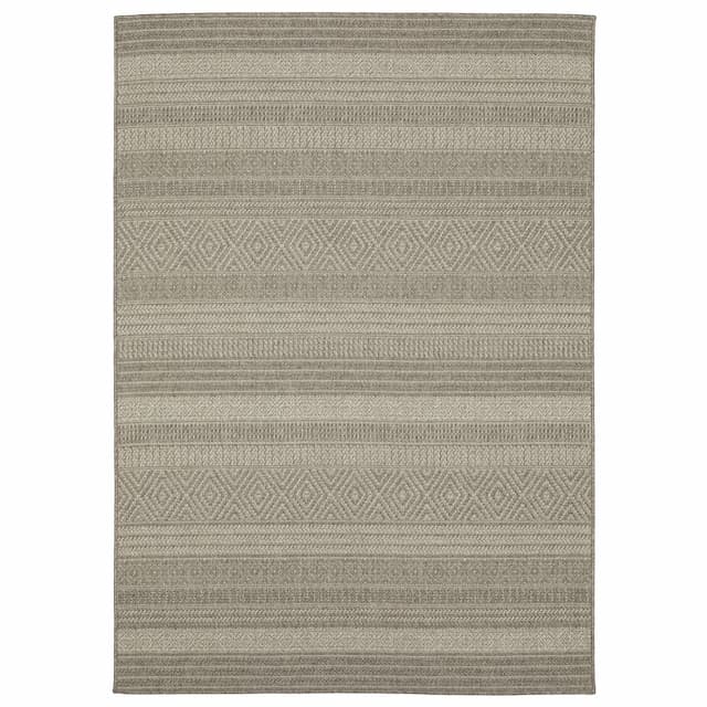 Caicos CA06A Grey/ Light Grey Ultimate Performance Area Rug - 3'3" x 5'