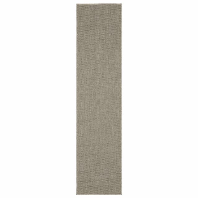 Caicos CA07A Grey/ Light Grey Ultimate Performance Area Rug - 1'10" x 7'6"