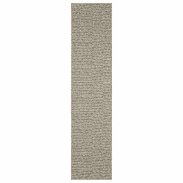 Caicos CA08A Grey/ Light Grey Ultimate Performance Area Rug - 1'10" x 7'6"