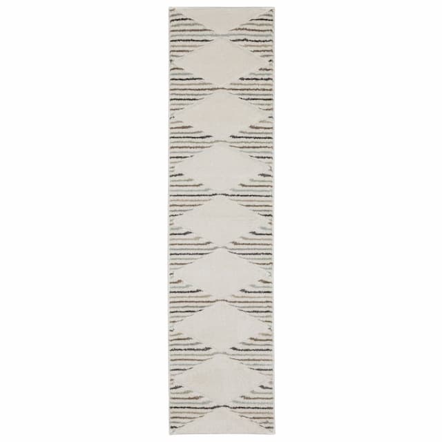 Cambria 4927C Beige/ Multi Indoor Area Rug - 1'10" x 7'6"