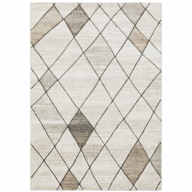 Cambria 4928A Beige/ Grey Indoor Area Rug - 3'3" x 5'