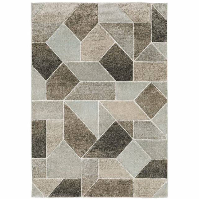 Cambria 004L2 Grey/Brown Indoor Area Rug - 3'3" x 5'