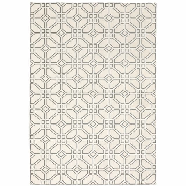 Capistrano 522A1 Ivory/ Grey Indoor Area Rug - 3'10" x 5'5"