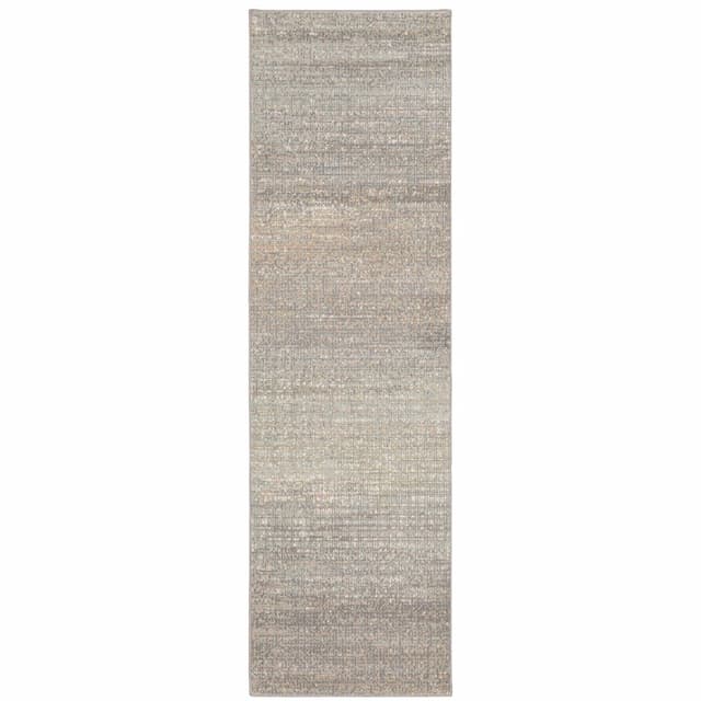 Capistrano 524A1 Grey/ Green Indoor Area Rug - 2'3" x 7'3"