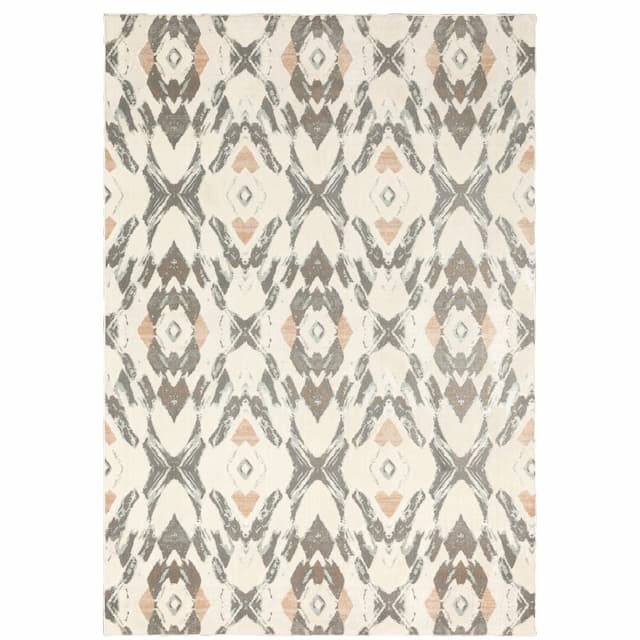 Capistrano 534A1 Ivory/ Pink Indoor Area Rug - 3'10" x 5'5"